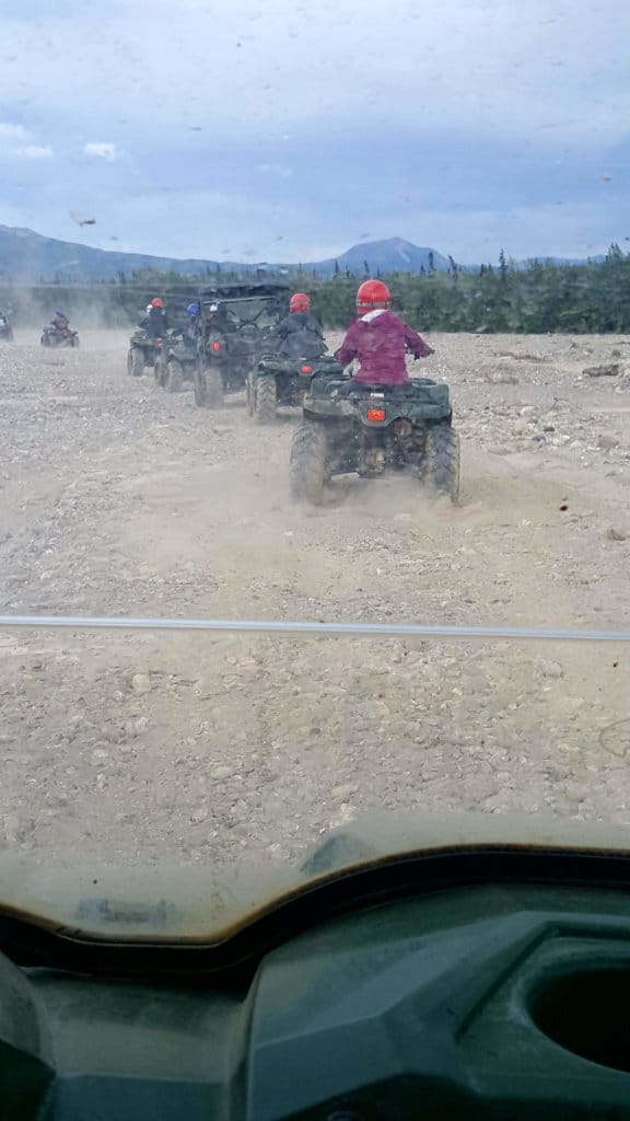 People riding on ATVs