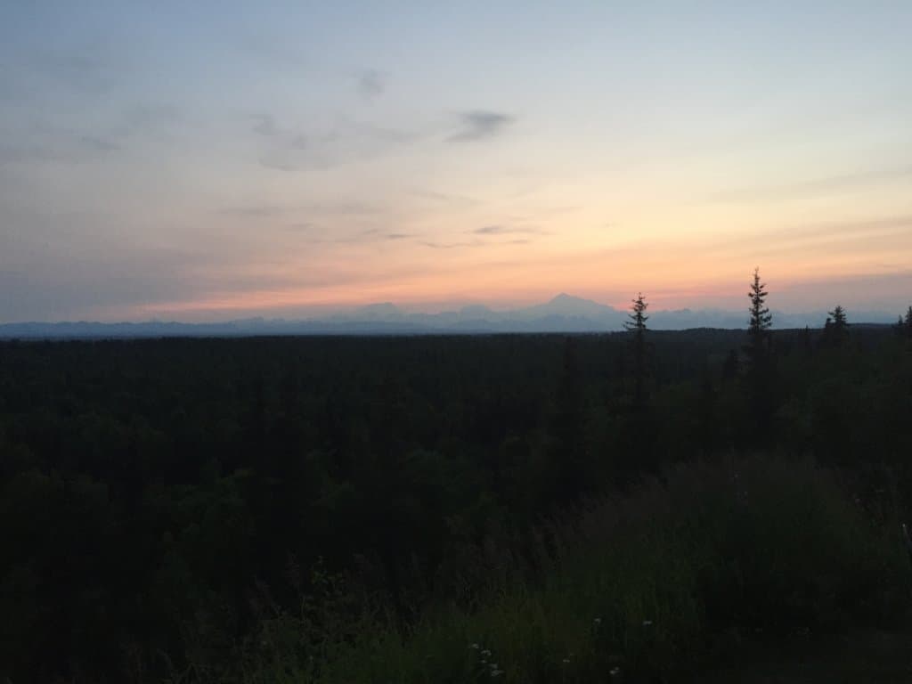 sunset over Denali