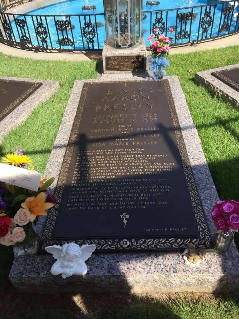 burial plaque of Elvis Presley