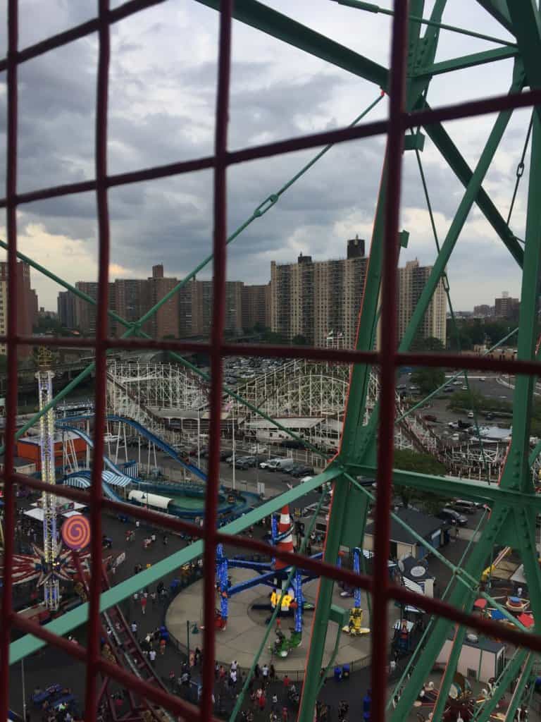 View from top of a ferris wheel