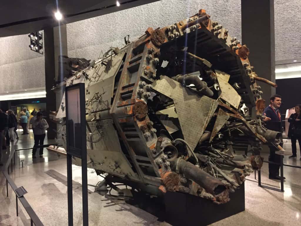 an old engine inside a museum