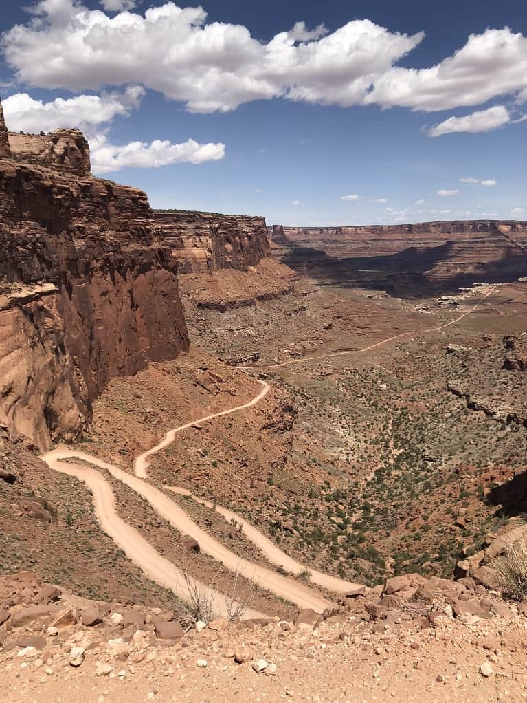 Switchbacks on the Schafer Trail at Canyonlands National Park