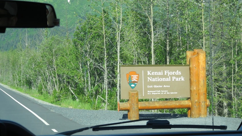 Entering Kenai Fjords National Park