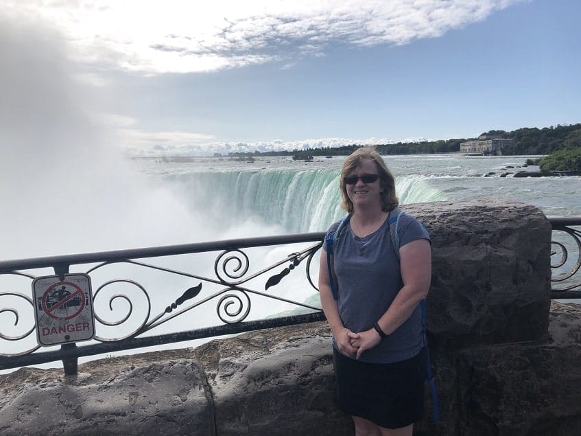 Standing at the Overlook above Horseshoe Falls