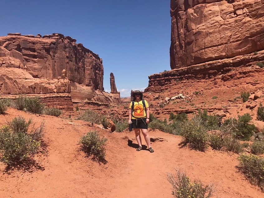 Hiking the Park Avenue Trail at Arches