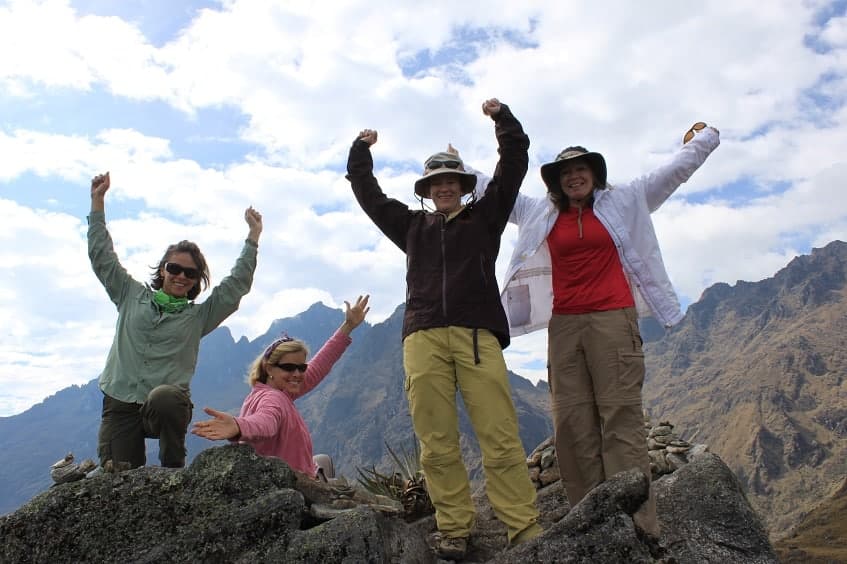 Summit of Day 3 on the Inca Trail hike