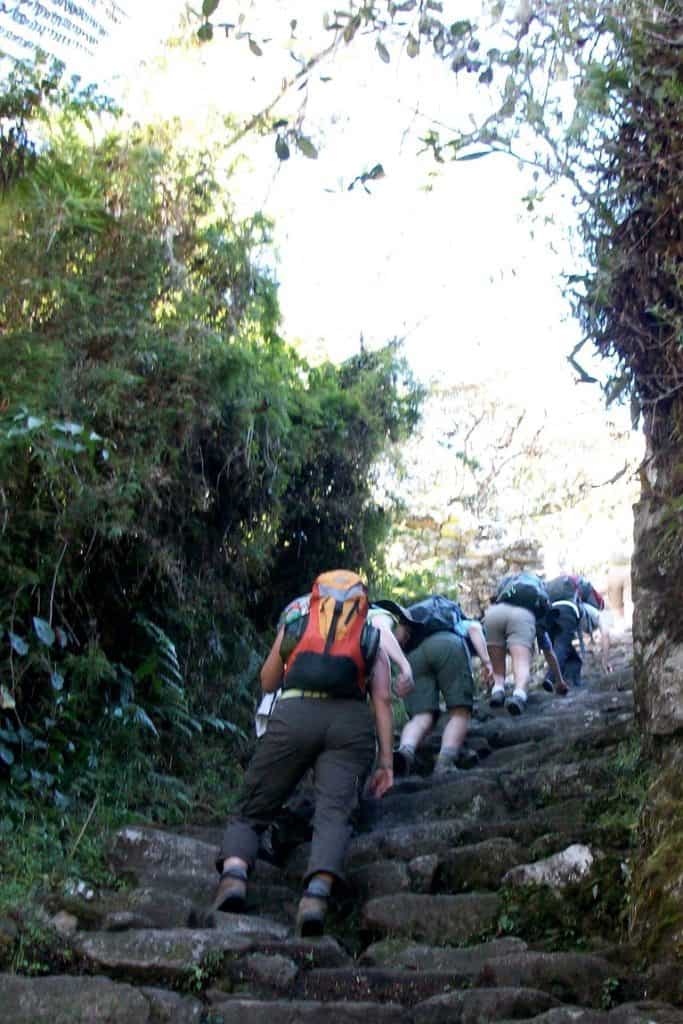 Climbing steps up to Sun Date