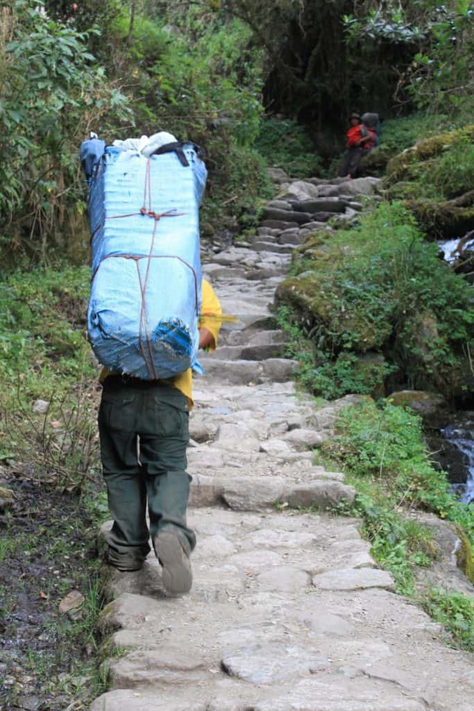 Porters on the Inca Trail