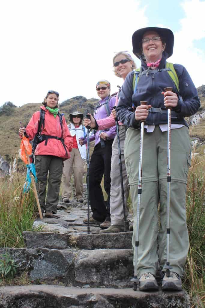 Hiking aon stone steps 